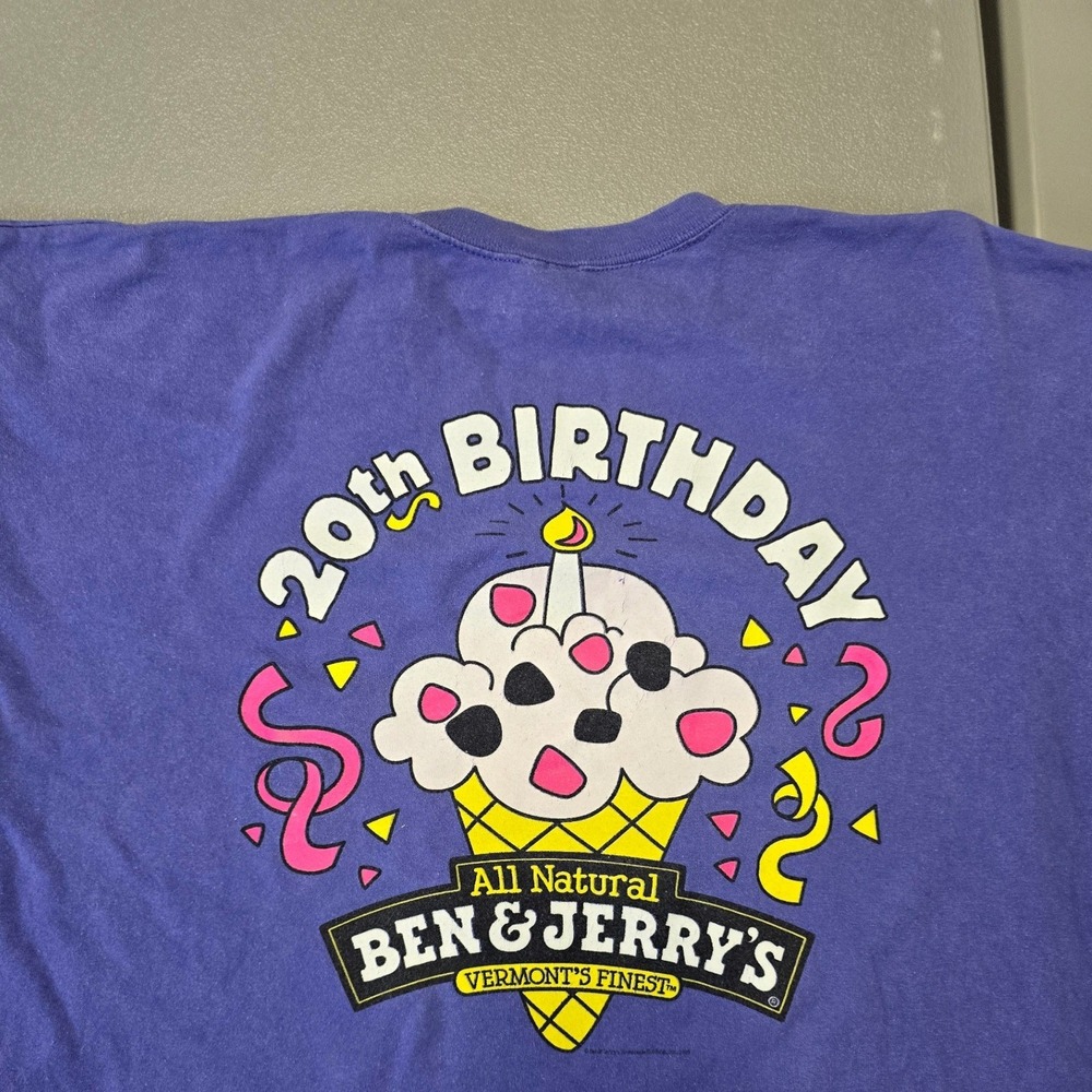 Vintage 1998 Ben & Jerry's Free Cone Day T Shirt Single Stitch USA XL - Picture 5 of 11